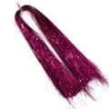 Dettaglio di extension capelli rosa rosso glitterati con finitura metallica per decoro DIY - 3000 Fili Per Confezione / Rosa Rosso
