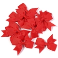 Detail von roten Ripsband-Schleifen für DIY-Haarschmuck und Kleidungsdekoration - Größe ca. 4,5X6cm / Rot