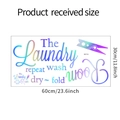 Maßangaben und Layout des Wandtattoos The Laundry Room mit holografischem Effekt - Klein (DZ115) / Holografische Farben