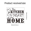 Dettaglio dell'adesivo murale Kitchen Heart con dimensioni reali di 34cm x 39cm - 34x39cm / Stile Slogan (FX-A252)
