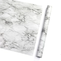 Self-adhesive white marble wallpaper roll for modern wall and furniture renovation - 45*100cm