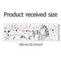 Gedetailleerd vel met muurstickers van meisje en maan inclusief 90x30cm afmetingen - Standaard Specificatie