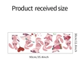 Detailed sheet layout of pink cartoon rabbit wall stickers with balloons and flowers - 30*90cm