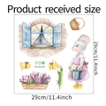 Detailed PVC cartoon wall stickers set showing mouse and chicken patterns on white background - Standard Spec