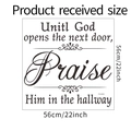 Detailansicht des 56x56cm Praise Slogan Wandtattoos für die Heimdekoration - 56cm x 56cm