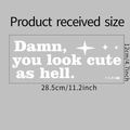 Dimensioni dettagliate per l'adesivo da parete Damn You Look Cute As Hell per camera - 12.28.5CM