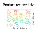 Detail showing Stop Wishing Start Doing wall sticker layout with 60x40cm dimensions - 40x60cm
