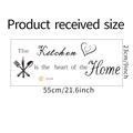 Détails du sticker mural cuisine avec slogan et dimensions précises pour la décoration - 23*55CM