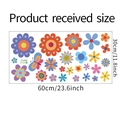 Gedetailleerde afmetingen van cartoon bloemen en vlinder DIY muurstickers 30x60cm - 30*60cm Indeling