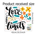 Detail view of FX-A219 Love Without Limits wall decal with dimensions 39cm x 42cm - 39*42CM