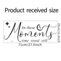 Detailansicht der Abmessungen des schwarzen In These Moments Wandtattoos 71x29cm - 29*71CM