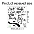 Detail view of the quote wall decal with 42x39cm size dimensions and hand-drawn lettering - 39*42CM