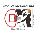 Detailansicht der 60x40cm Basketball Wandtattoo Abmessungen und der Anordnung - 40*60cm