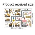 Wandsticker-Set mit Baustellenfahrzeugen für Kinderzimmer im Format 60x40cm im Detail - Baustellenfahrzeug-Thema / 40*60cm
