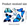 Blaue Schmetterling Wandaufkleber Layoutbogen 29cm x 20cm für die Hauszimmerdekoration - 20*29CM