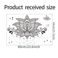 Detailed sheet size of Mandala lotus wall sticker FX-E162 measuring 60cm by 40cm - 40*60cm