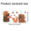 Forest animals wall decal layout showing deer and rabbit on a 30x59cm sticker sheet - 30*59cm Layout