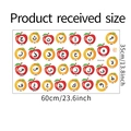 Dettagli degli adesivi educativi alfabeto arabo con motivi a mela e misure 60x35cm - 35*60cm