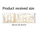 Wandtattoo Goldene Dubai Skyline Produktmaße in 30x90cm für Wohnzimmerdeko - 30*90cm