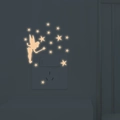 Glow in the dark fairy and stars wall stickers for light switch home decoration - Pink Glow (YG77粉光)