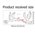 Detailweergave van de Peace Dove Love muursticker van 60x28,5cm voor huisdecoratie - 28.5*60cm