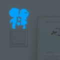 Adesivo murale luminoso con coppia che si bacia e cuore blu per decorazione domestica - YG24 Luce Blu