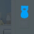 Adesivo da parete gatto blu luminoso per decorazione interruttore in camera - YG51 Luce Blu