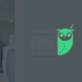 Adesivo interruttore civetta luminoso con motivo ZZZ per decorazione murale di casa - Luce Verde (YG58)