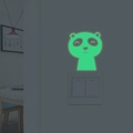Leuchtender Panda-Wandaufkleber für Lichtschalter zur Heimdekoration im Dunkeln - Panda-Stil (YG70) / Grün