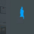 Adesivo murale a candela blu luminosa per decorazione interruttore luce - YG16 Luce Blu