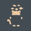 Leuchtende Wandaufkleber mit Katzen und Fischen für Lichtschalter Heimdekoration - Rosa