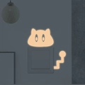 Leuchtender Katzen-Wandaufkleber mit warmgelbem Licht für Lichtschalter Heimdekoration - Leuchtendes Rosa