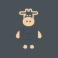 Luminous cartoon cow wall switch sticker and socket decor with warm orange glow effect - Orange Luminous