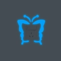 Adesivo murale farfalla blu luminosa per decoro interruttore e bagliore notturno - Design a Farfalla / Blu Luminoso (YG23)