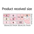 Schema dettagliato delle dimensioni degli adesivi murali fiori rosa 100x39cm - Stampa 39*50cm*2
