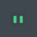 Luminous green glow strips on dark grey double-gang light switch for night positioning - Green