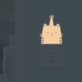 Luce notturna a forma di gatto unicorno a spina con calda luce gialla da muro - YG45 Luce Rosa