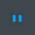 Modern minimalist dual wall switch with blue LED luminous light and grey panel decoration - Blue