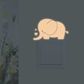 Luce notturna a forma di elefante con calda luce arancione sulla presa a muro - YG66 Rosa (Bagliore Arancione)