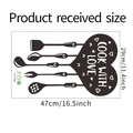 Detailed size chart of FX-F360 Cook With Love kitchen wall sticker measuring 47cm x 29cm - 29*47cm