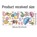 Tamaño detallado de los vinilos decorativos de conejo y zorro acuarela 90cm x 39cm - 39*90CM