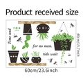 Makroansicht der Wandsticker mit Sukkulenten, Libelle und motivierendem Spruch - 40*60cm