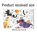 Set di 2 adesivi murali Halloween con streghe e fantasmi, misura 90x29cm l'uno - 30*90cm*2