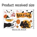 Detailed view of Halloween wall sticker set with pumpkins, bats and castle motifs - 30*90cm*2