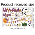 Adesivi murali Halloween con zucca, fantasma e teschio con indicazione delle misure - 30*90cm*2