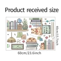Cartoon hamster wall sticker set with LD64025 layout design for study room decor - 40*60cm