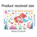 Lámina detallada de pegatinas de sirena con pulpo y cangrejo para cuarto de los niños - Hoja Única (LD64050)