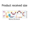 Detailed product size layout for cartoon animal wall decals measuring 90cm by 30cm - 30*90cm