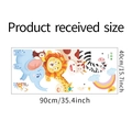 Détail d'une planche de stickers muraux animaux de 90x40cm pour chambre d'enfant - Style Animaux Empilés Arc-en-Ciel (LD94035)