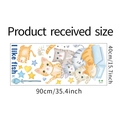 Detailed 90x40cm sheet layout of cartoon cats wall sticker for kids room decor - 39*90cm Layout